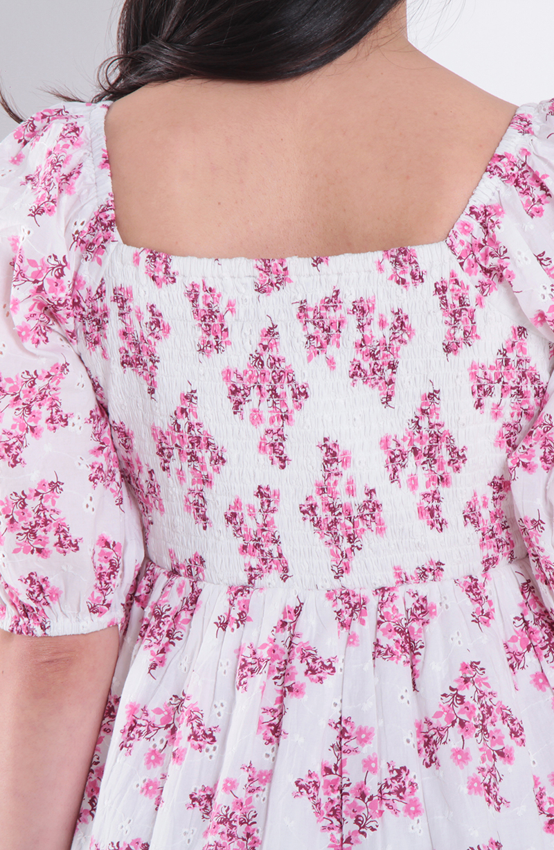 Vestido Estampado Manga Corta  Escote Redondo hover