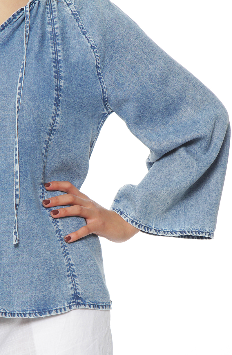Blusa Manga Larga Lyocell Escote V hover