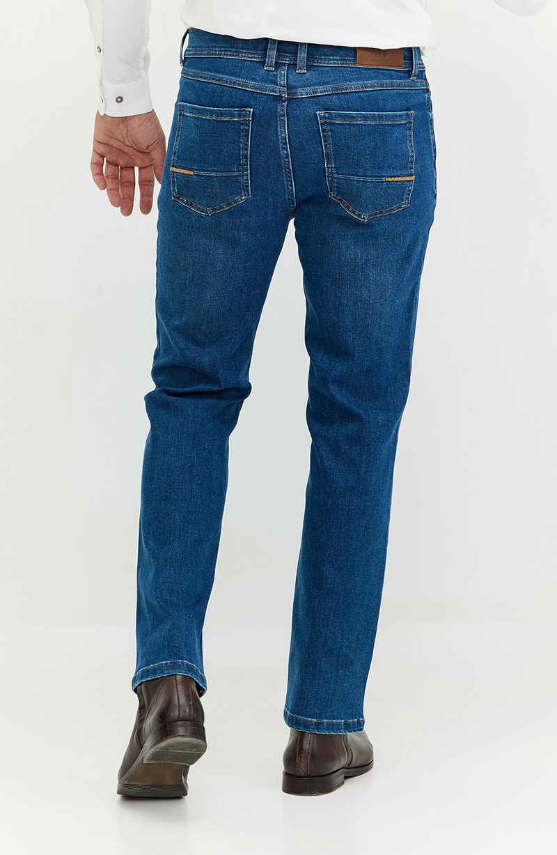 Jeans Hombre Recto Tiro Alto Pretina Basica 1 Boton hover