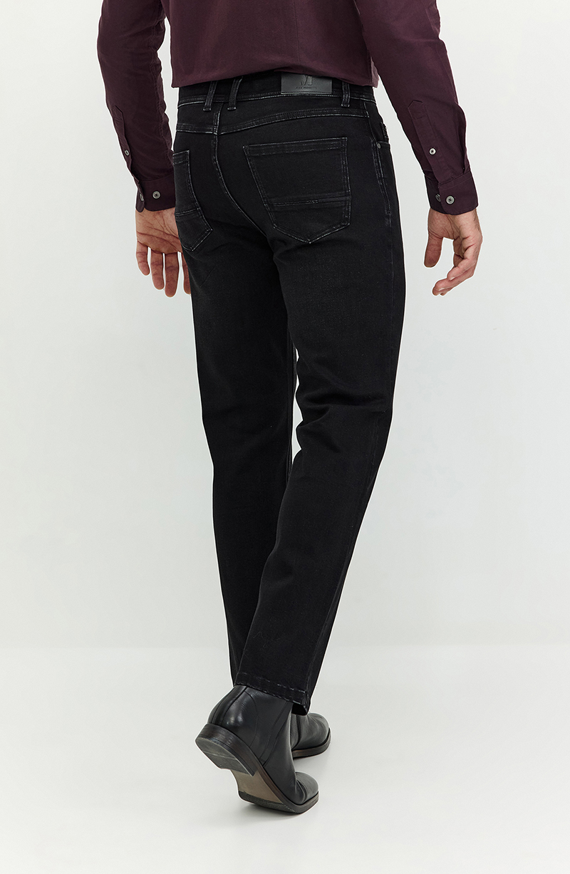 Jeans Hombre Recto Tiro Alto Pretina Basica 1 Boton hover