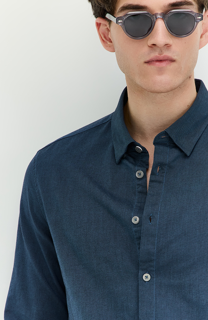 Camisa Hombre Manga Larga Abotonada En Delantero hover