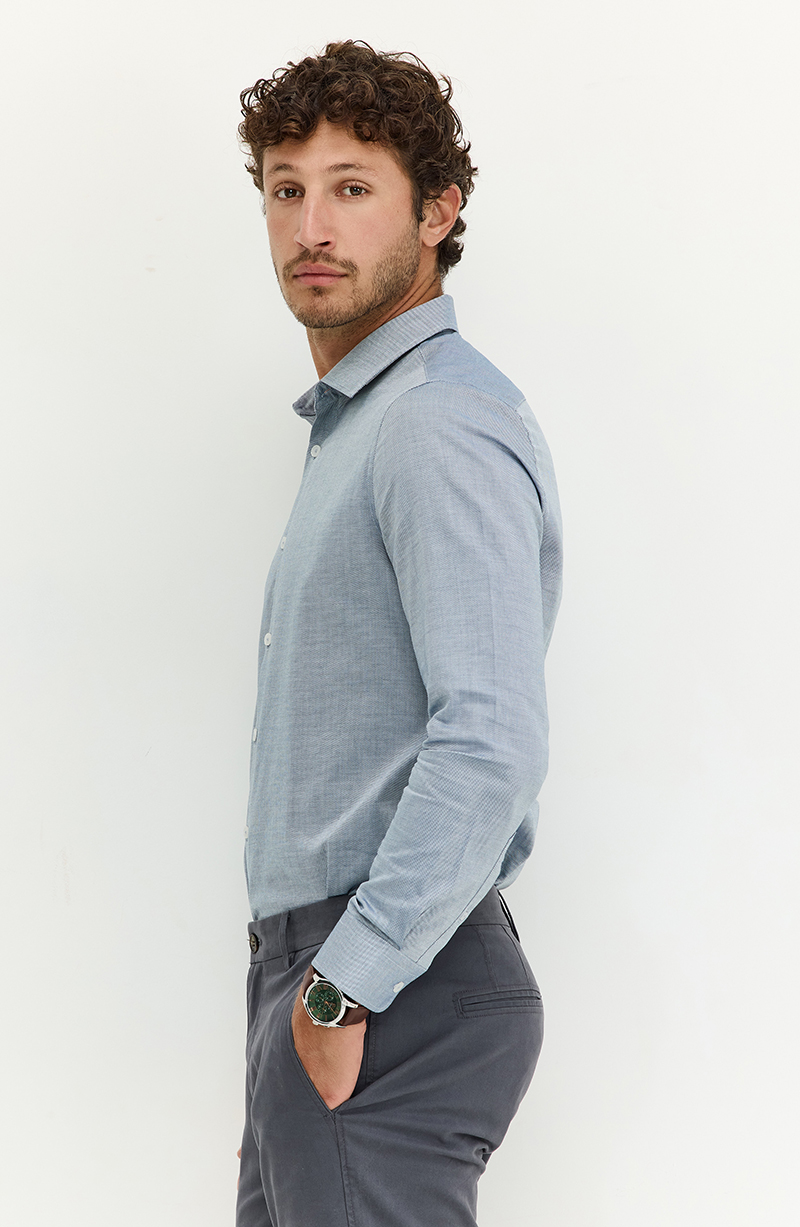 Camisa Hombre Manga Larga Abotonada En Delantero hover