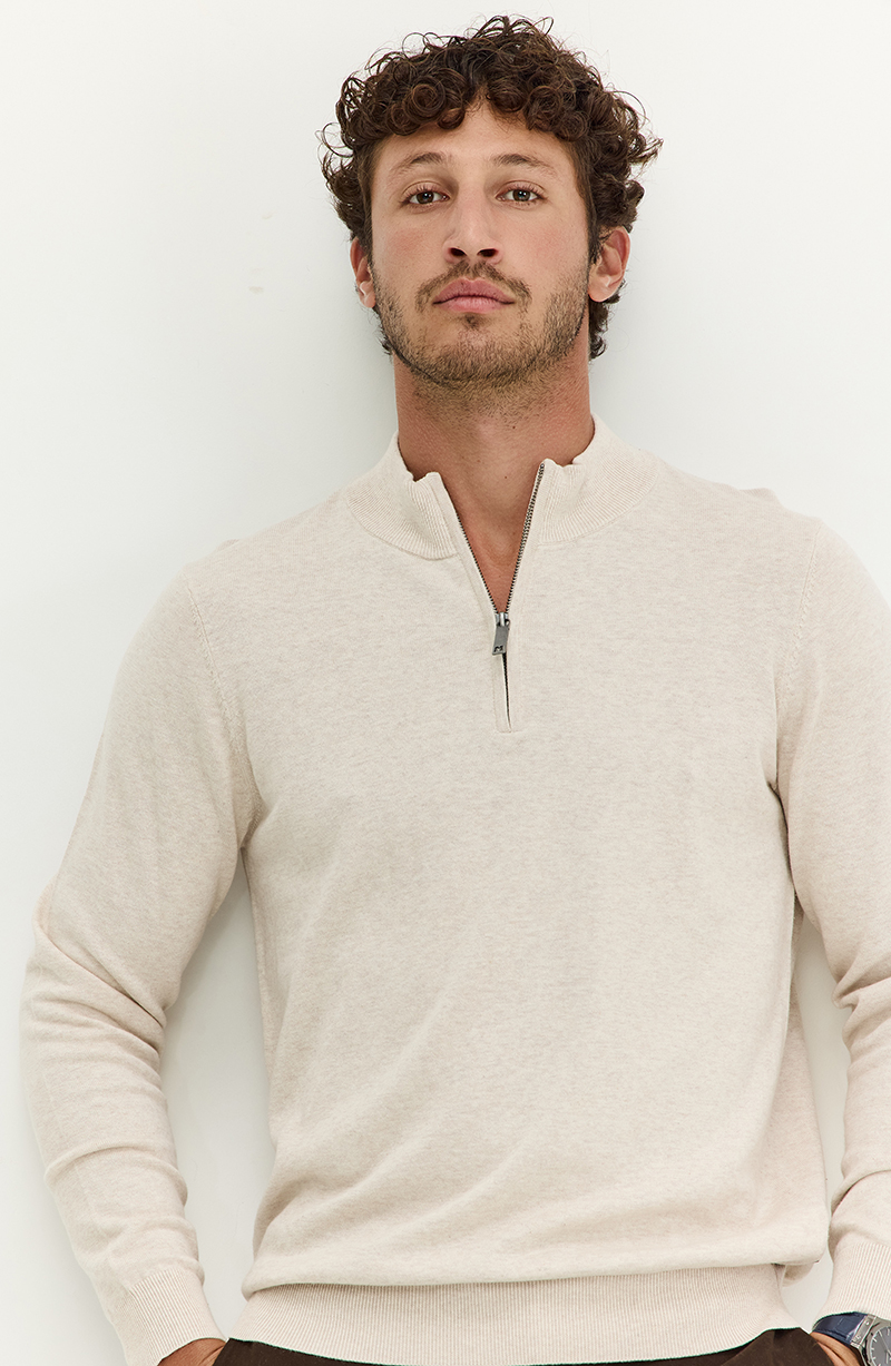 Sweater Hombre Manga Larga Cuello Alto Con Cierre hover