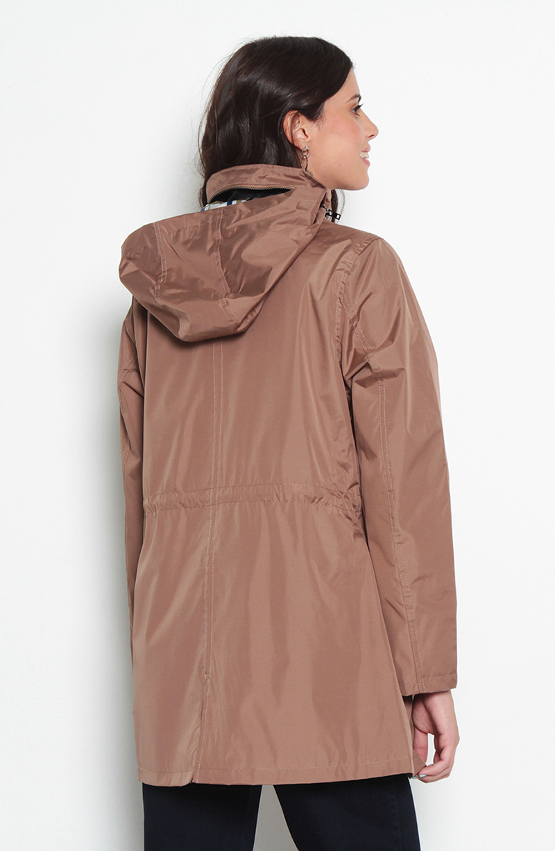 Chaqueta Impermeable Con Capucha No Desmontable Con Forro hover