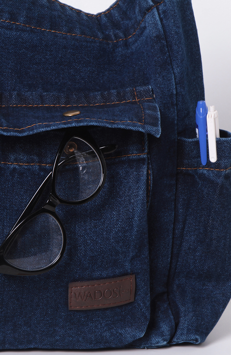 Bolso Denim Con Bolsillos hover