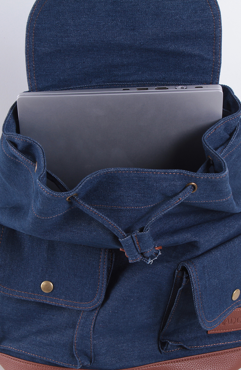 Mochila Denim Con Pu hover