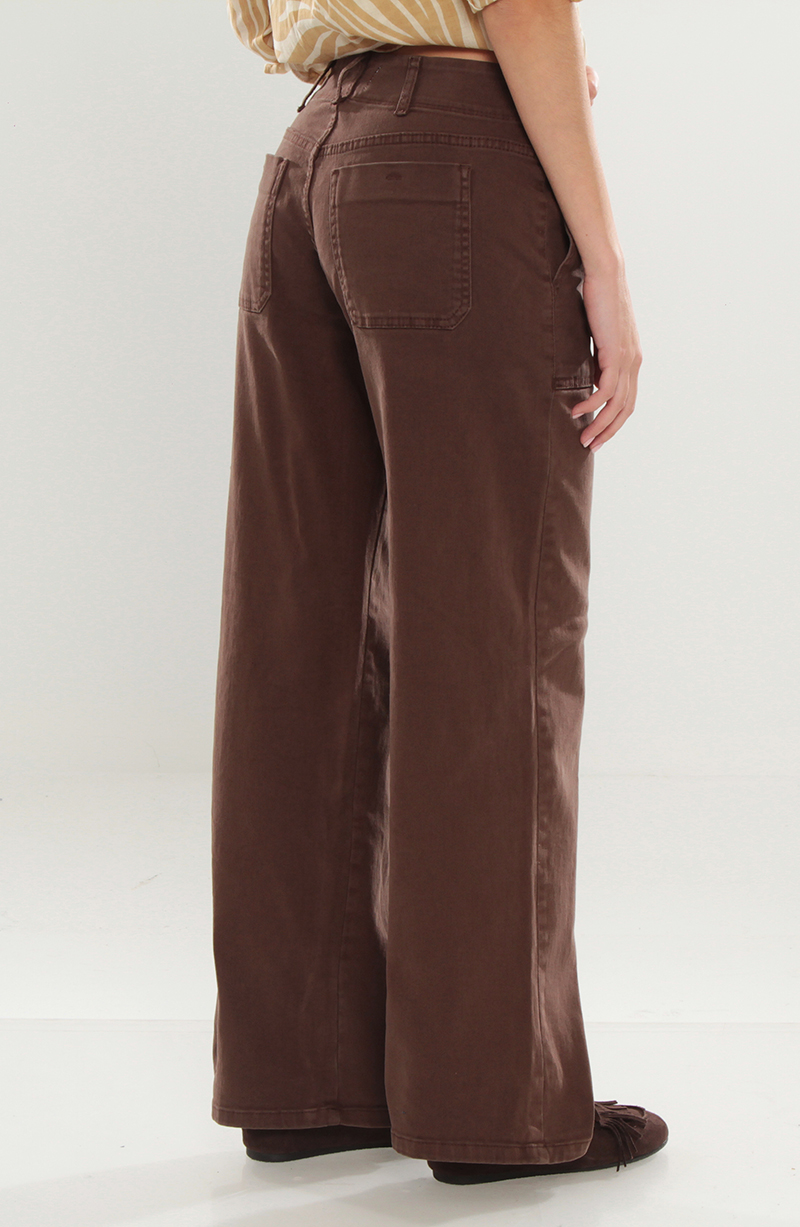 JEANS CARGO WIDE LEG TIRO ALTO PRETINA BASICA 1 BOTON hover