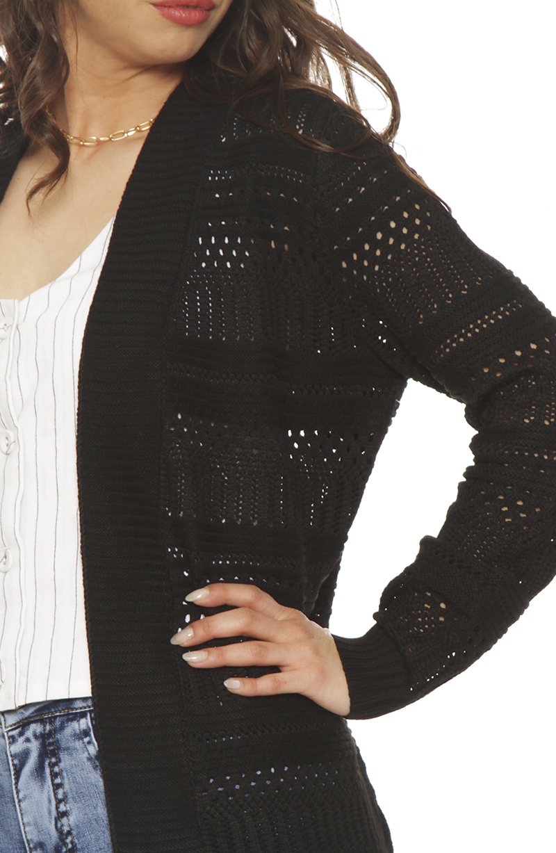 Chaleco Manga Larga Estilo Crochet hover