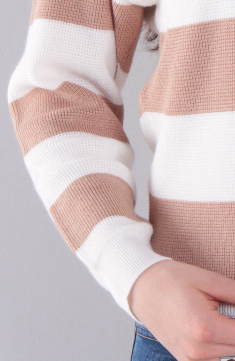 Sweater Manga Larga Listado Escote Bote hover