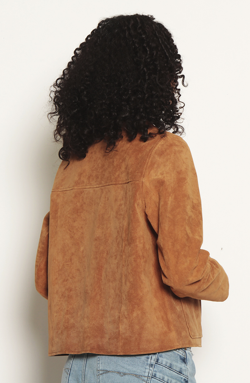 CHAQUETA MANGA LARGA CUERO hover