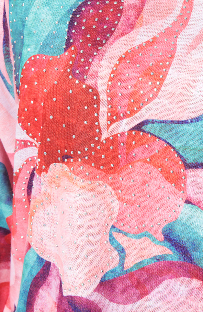 POLERA MANGA 3/4 SUBLIMADO APLICACION STRASS ESCOTE REDONDO