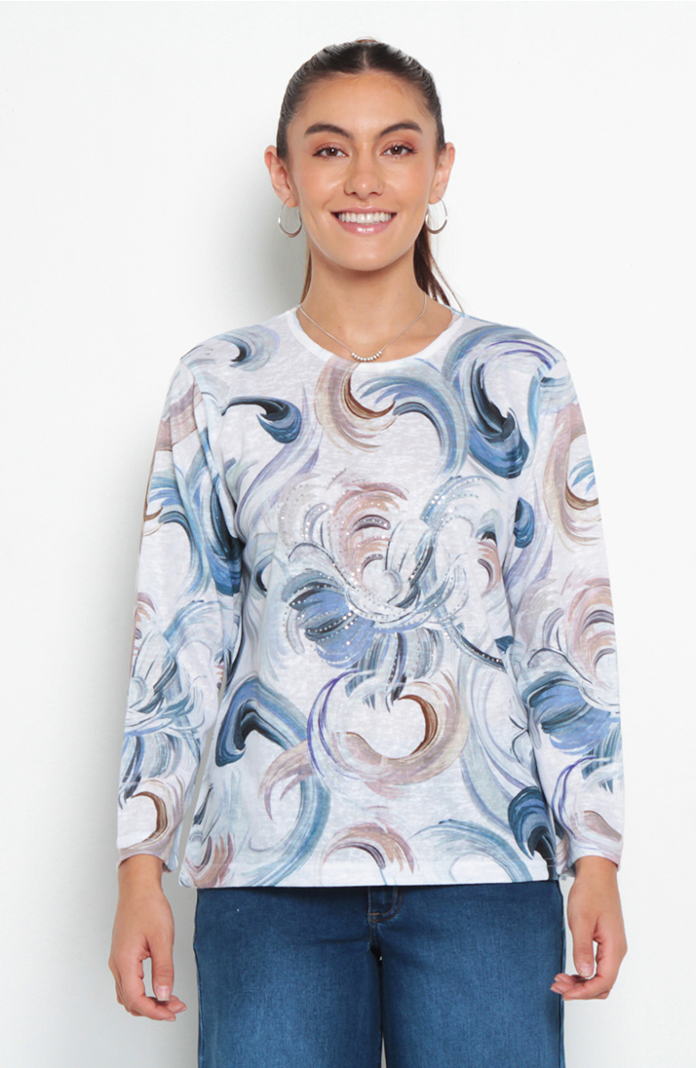 POLERA MANGA 3/4 SUBLIMADO ESCOTE REDONDO