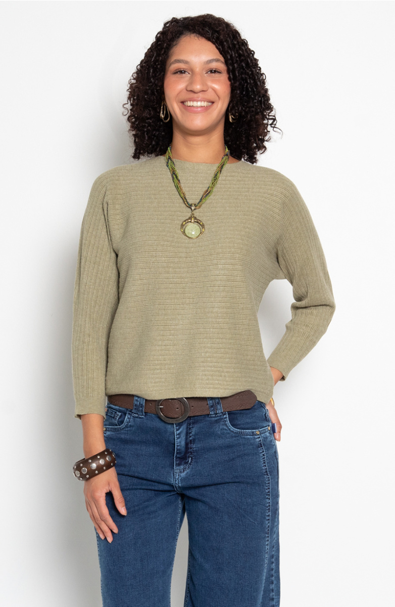SWEATER MANGA 3/4 ESCOTE REDONDO