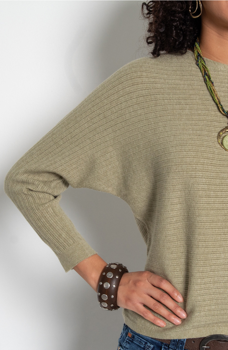 SWEATER MANGA 3/4 ESCOTE REDONDO