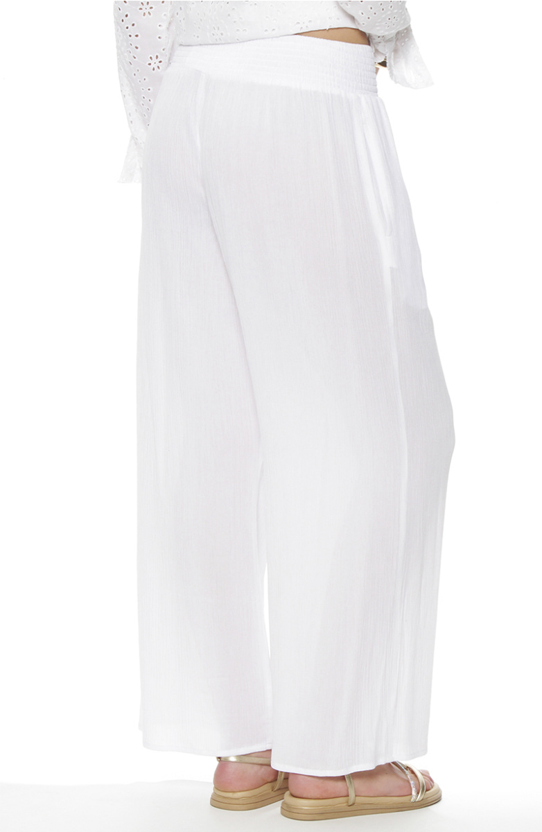 PANTALON WIDE LEG TIRO ALTO PRETINA ELASTICADA