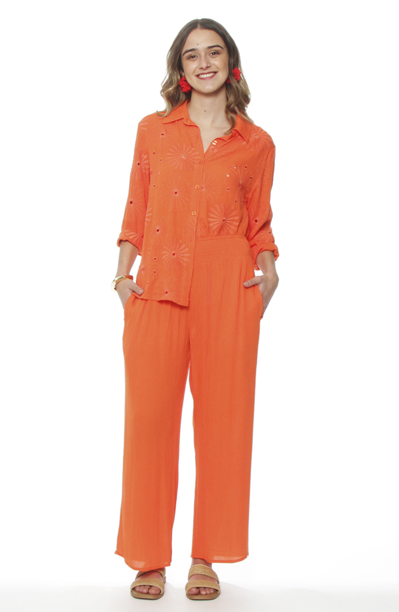 PANTALON WIDE LEG TIRO ALTO PRETINA ELASTICADA