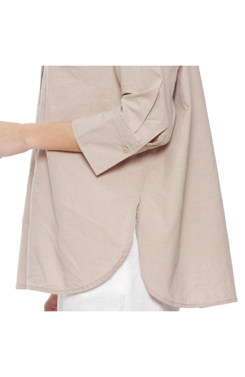 BLUSA MANGA LARGA LINO ABOTONADA EN DELANTERO