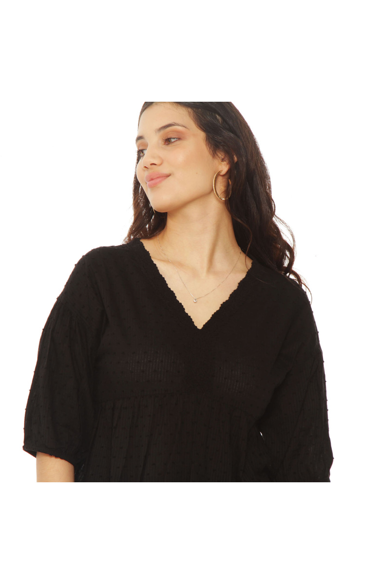 BLUSA MANGA CORTA BRODERY ESCOTE V