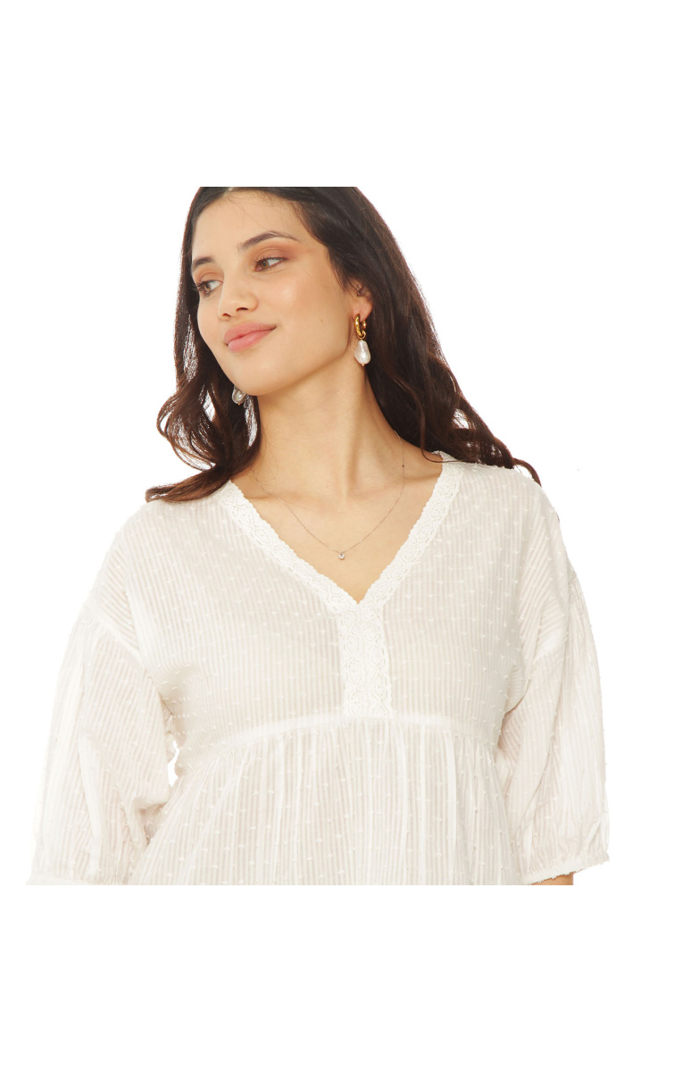 BLUSA MANGA CORTA BRODERY ESCOTE V