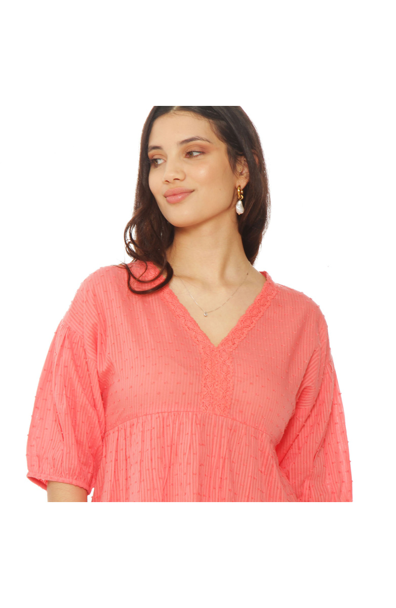 BLUSA MANGA CORTA BRODERY ESCOTE V