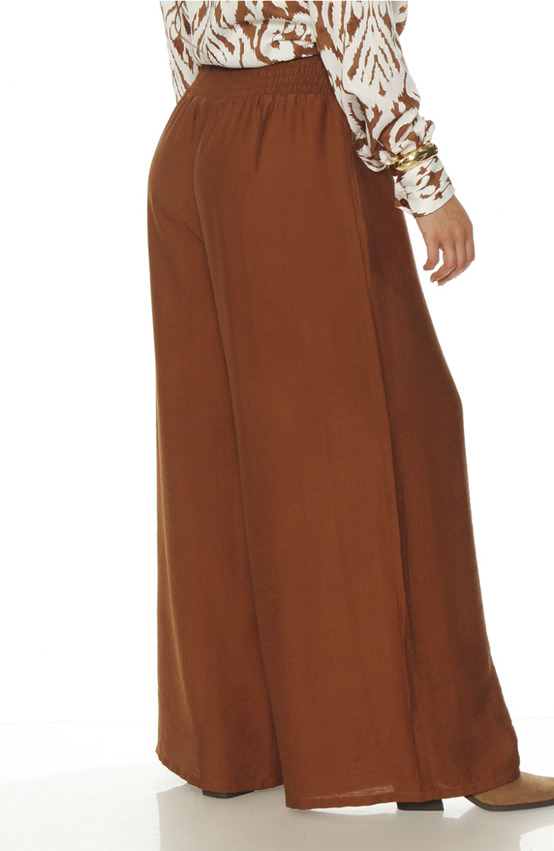 PANTALON WIDE LEG TIRO ALTO PRETINA ANCHA ELASTICADA