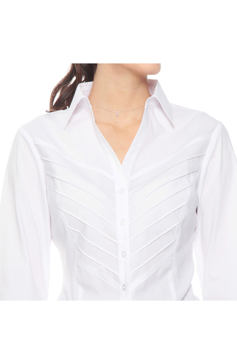 BLUSA MANGA 3/4  CON ALFORZA EN DELANTERO