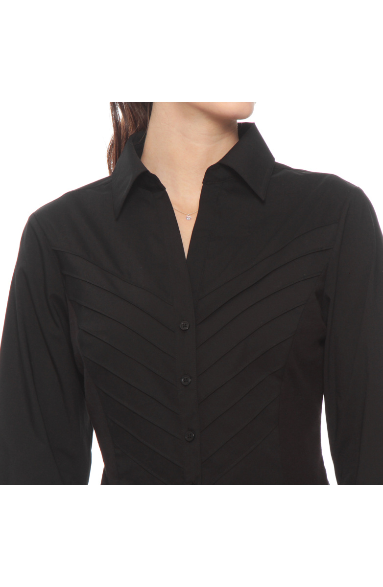 BLUSA MANGA 3/4  CON ALFORZA EN DELANTERO