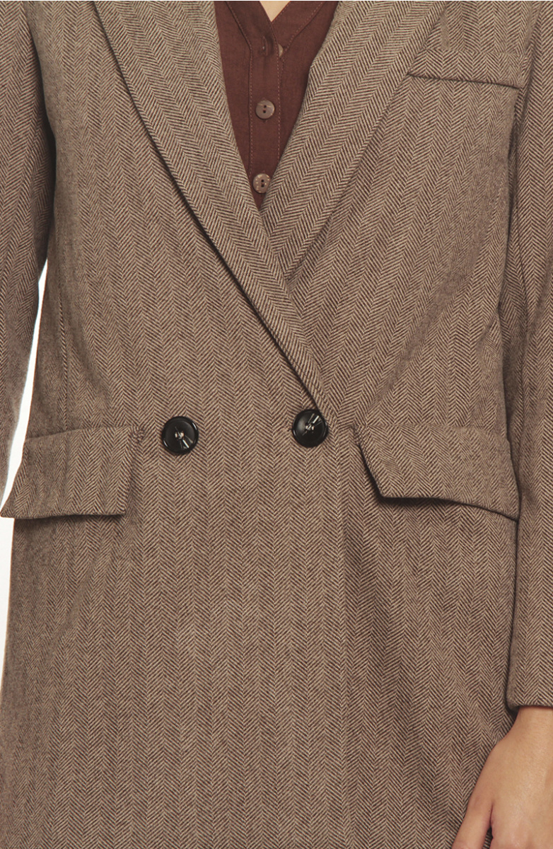 BLAZER MANGA LARGA  CON BOLSILLOS