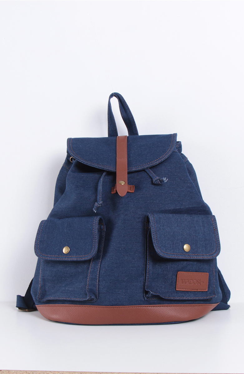 Mochila Denim Con Pu