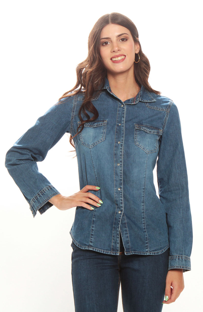 BLUSA  MANGA  LARGA DENIM