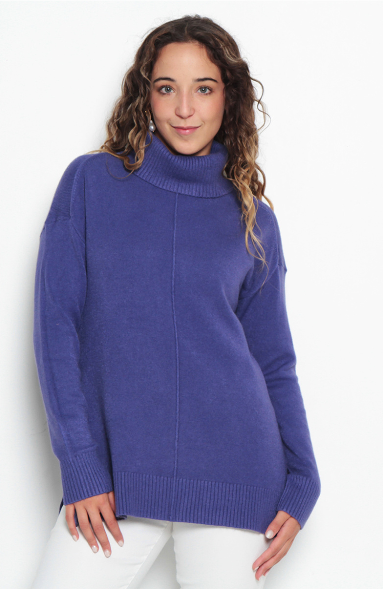 SWEATER MANGA LARGA CUELLO ALTO