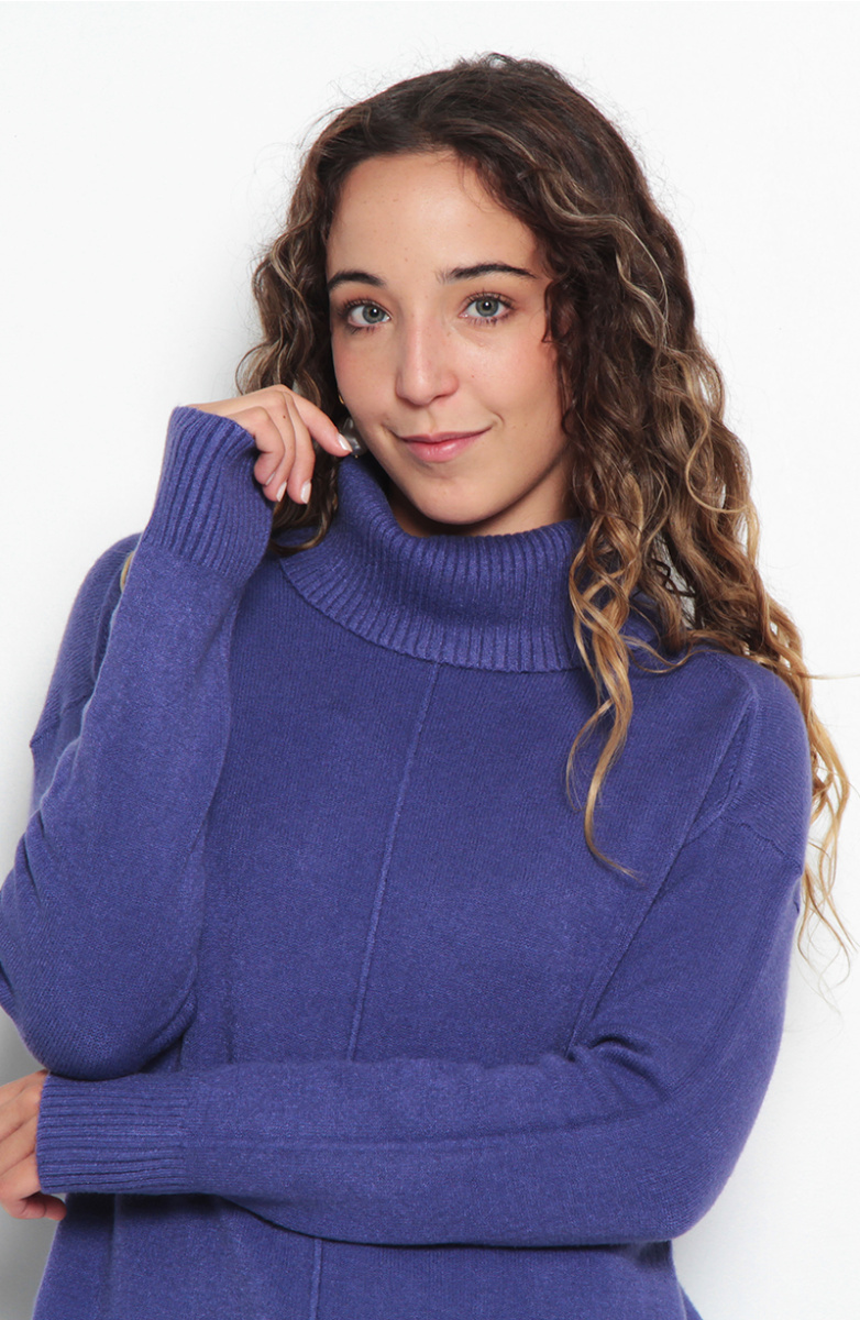 SWEATER MANGA LARGA CUELLO ALTO