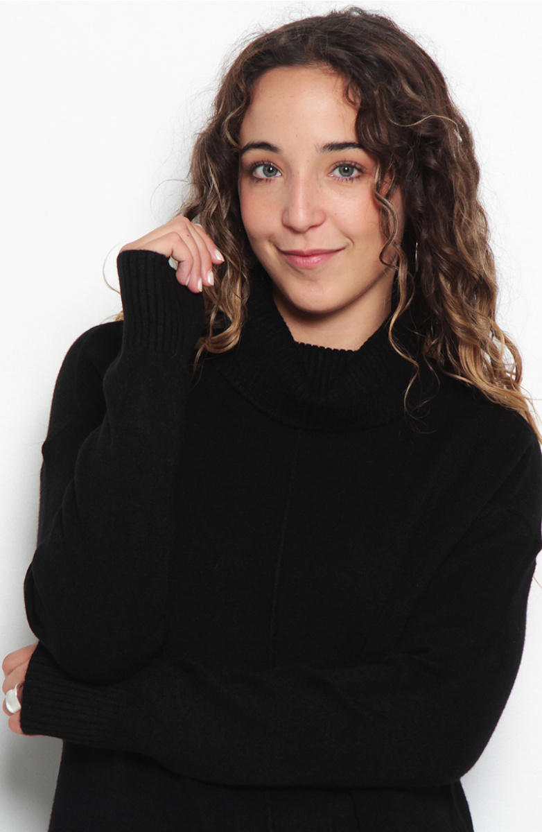 SWEATER MANGA LARGA CUELLO ALTO