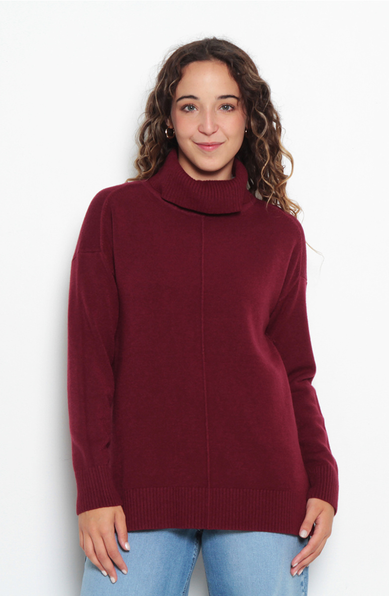 SWEATER MANGA LARGA CUELLO ALTO