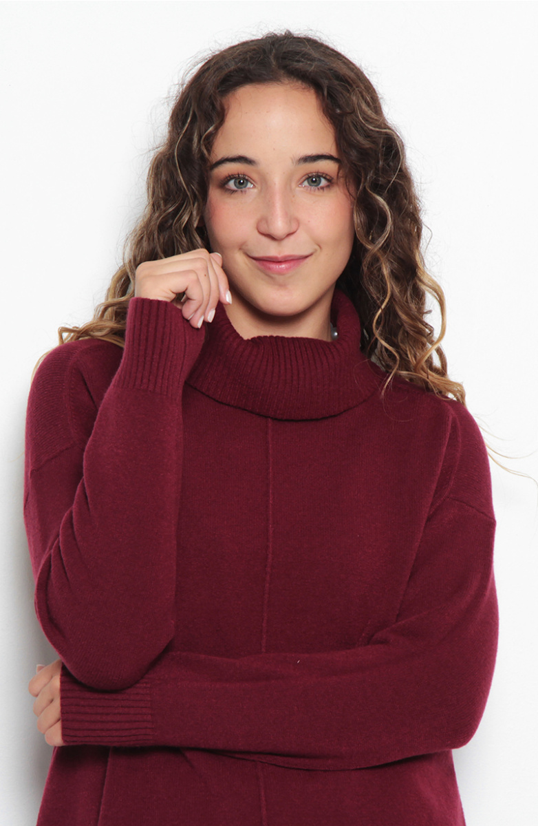 SWEATER MANGA LARGA CUELLO ALTO