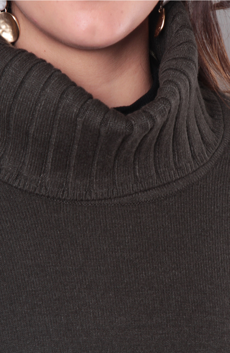 SWEATER MANGA LARGA CUELLO ALTO