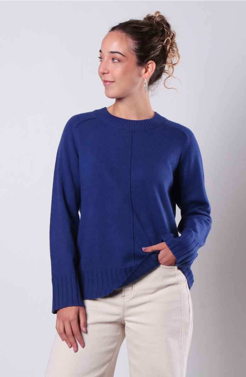 SWEATER MANGA LARGA ESCOTE REDONDO CON TEXTURA