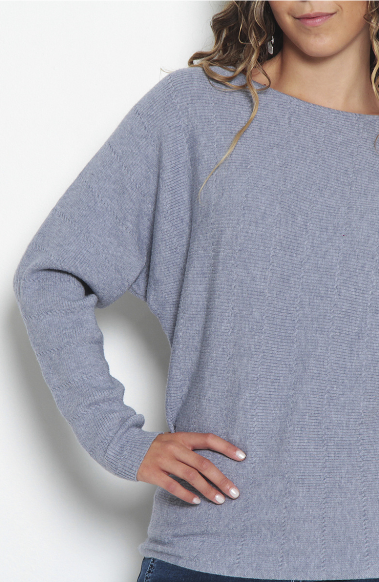 SWEATER CUELLO REDONDO MANGA KIMONO