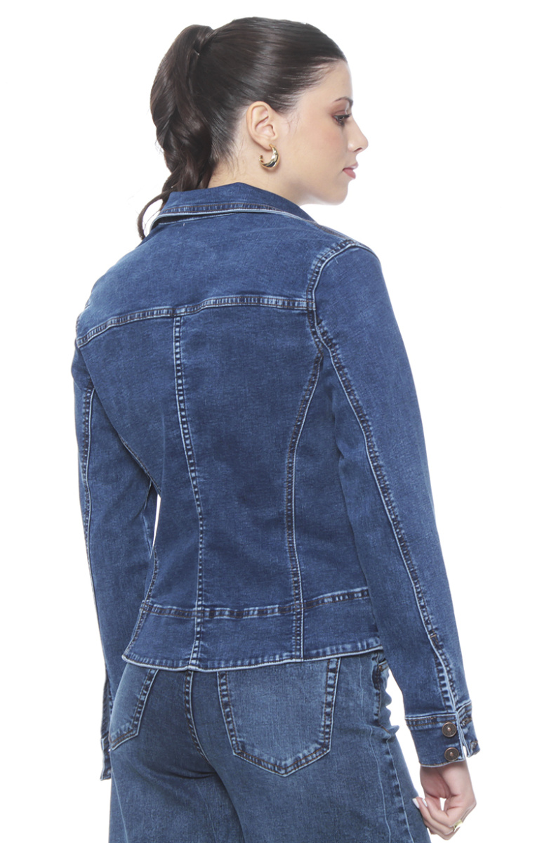 CHAQUETA MANGA LARGA DENIM