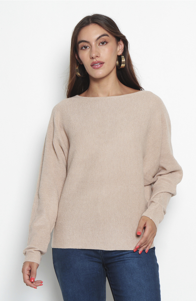 SWEATER MANGA LARGA  ESCOTE REDONDO
