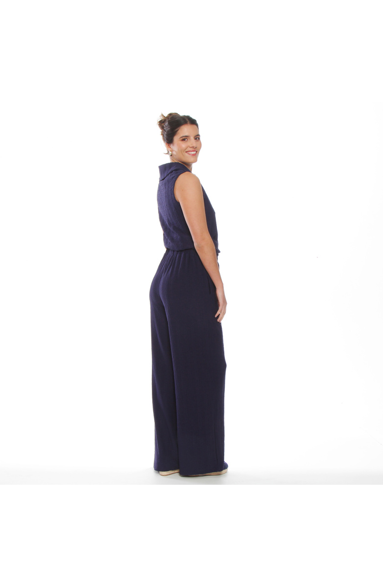 CONJUNTO BLUSA SIN MANGA Y PANTALON WIDE LEG