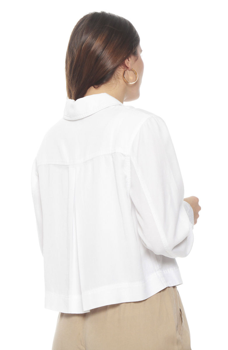 CHAQUETA MANGA LARGA LYOCELL CON BOLSILLOS DELANTERO