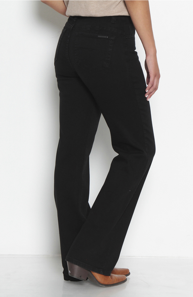 JEANS RECTO PUSH IN PUSH PRETINA TIRO ALTO UN BOTON