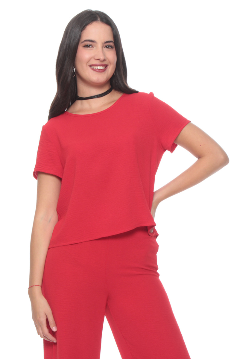 BLUSA MANGA CORTA ESCOTE REDONDO
