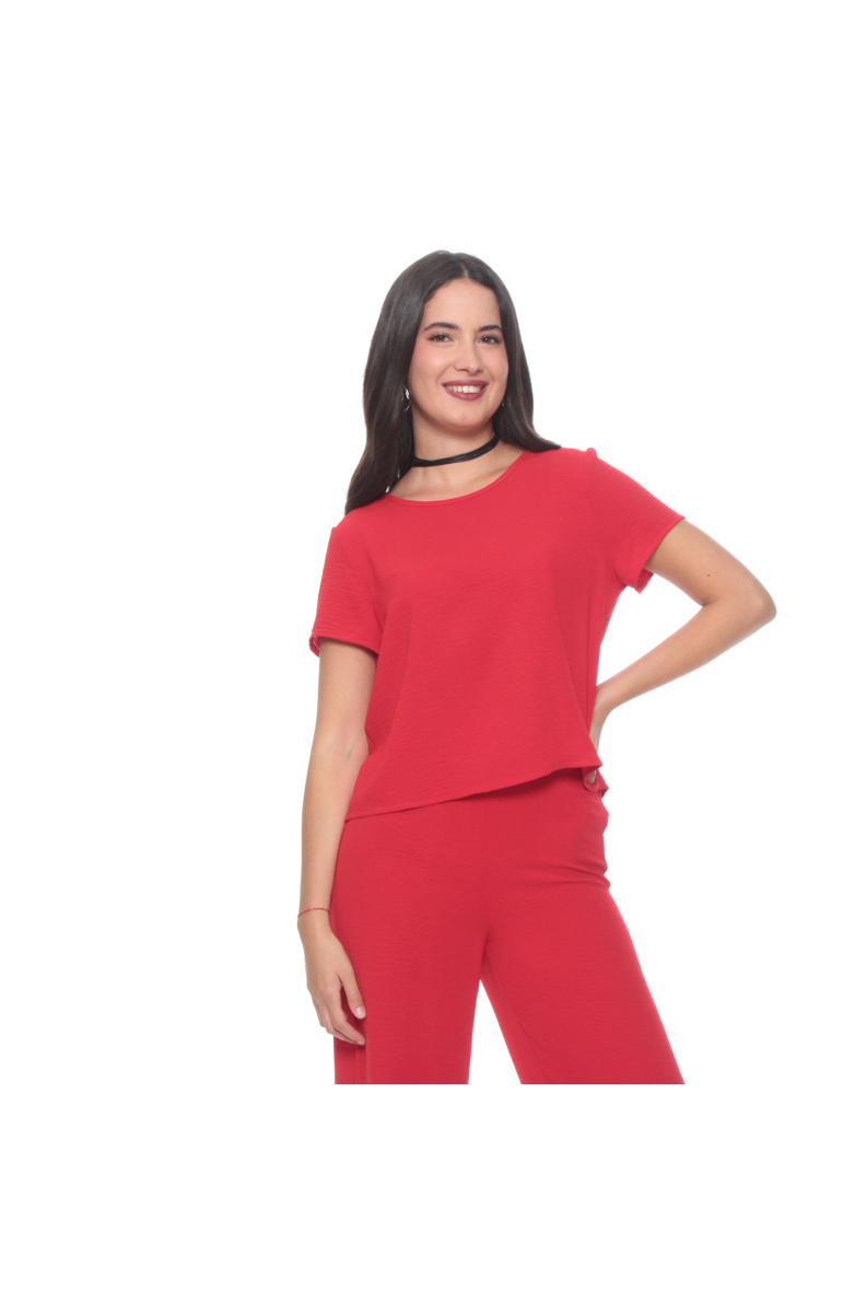 BLUSA MANGA CORTA ESCOTE REDONDO