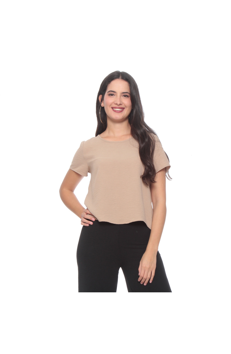 BLUSA MANGA CORTA ESCOTE REDONDO