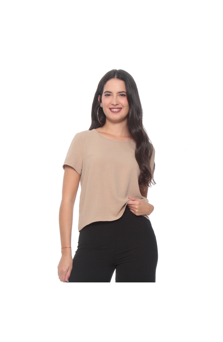 BLUSA MANGA CORTA ESCOTE REDONDO