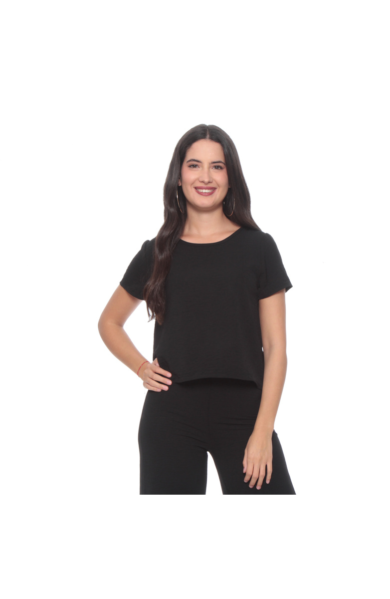 BLUSA MANGA CORTA ESCOTE REDONDO