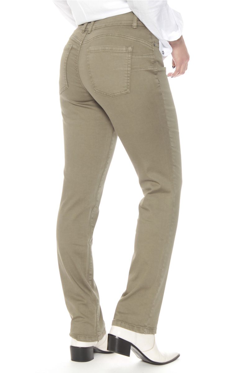 PANTALON RECTO TIRO ALTO PRETINA 2 BOTONES PUSH UP