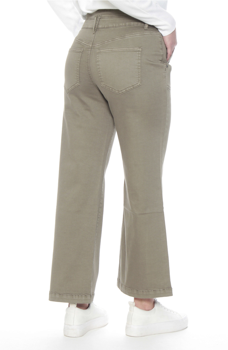 PANTALON CROP CARGO TIRO ALTO PRETINA MEDIA 2 BOTONES